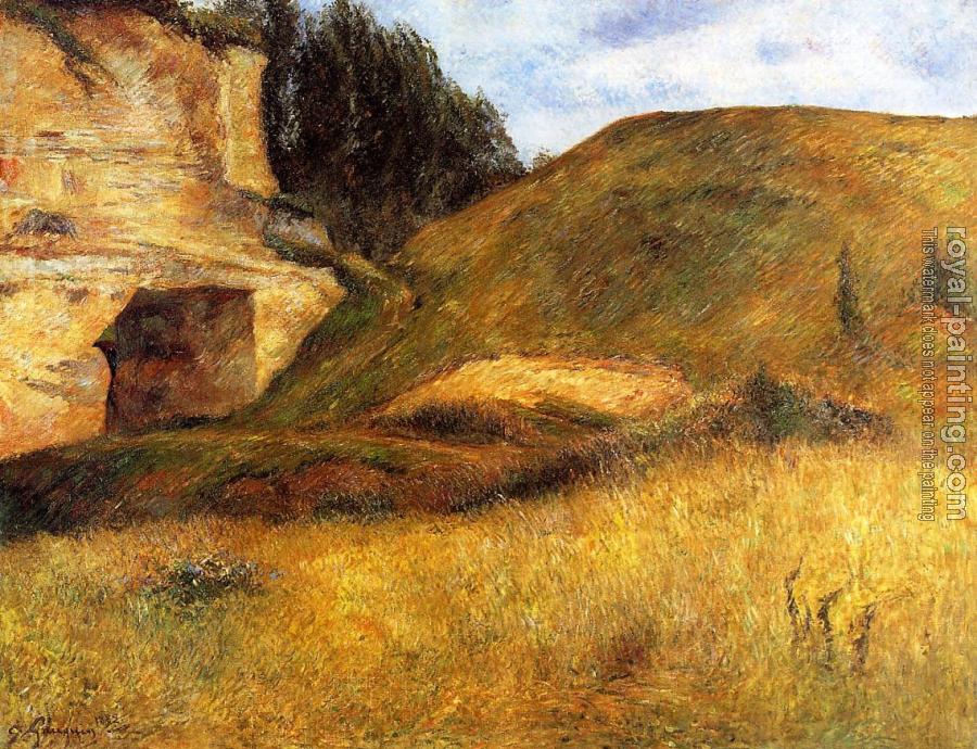 Paul Gauguin : Chou Quarry, Hole in the Cliff Paul Gauguin : Chou Quarry, Hole in the Cliff